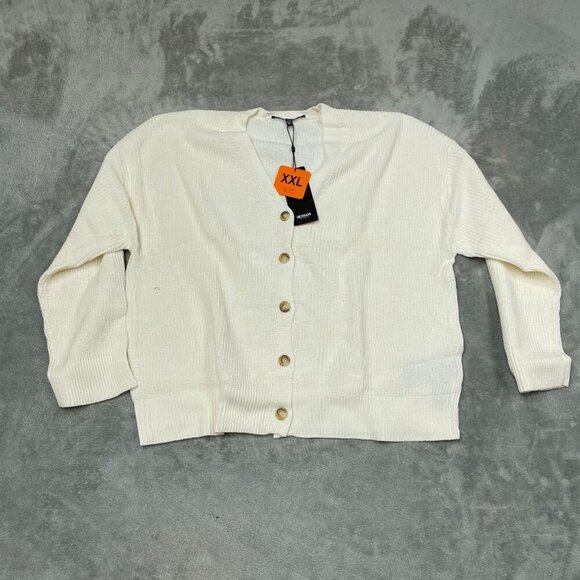 Hudson Los Angeles XXL Cotton Buttondown Cardigan White NWT 6532 - Picture 2 of 9